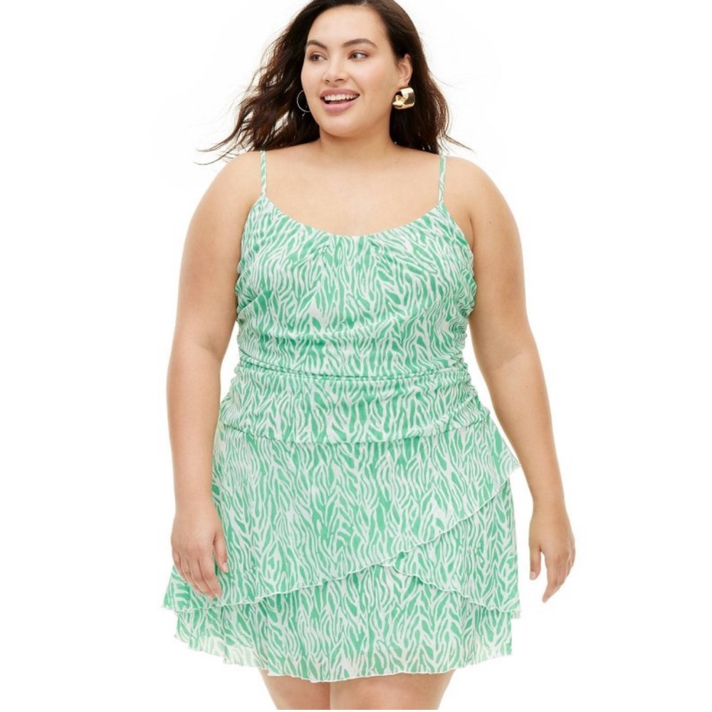 Strappy Mesh Sea Twig Mini Dress from Diane von Furstenberg- 2X NWT